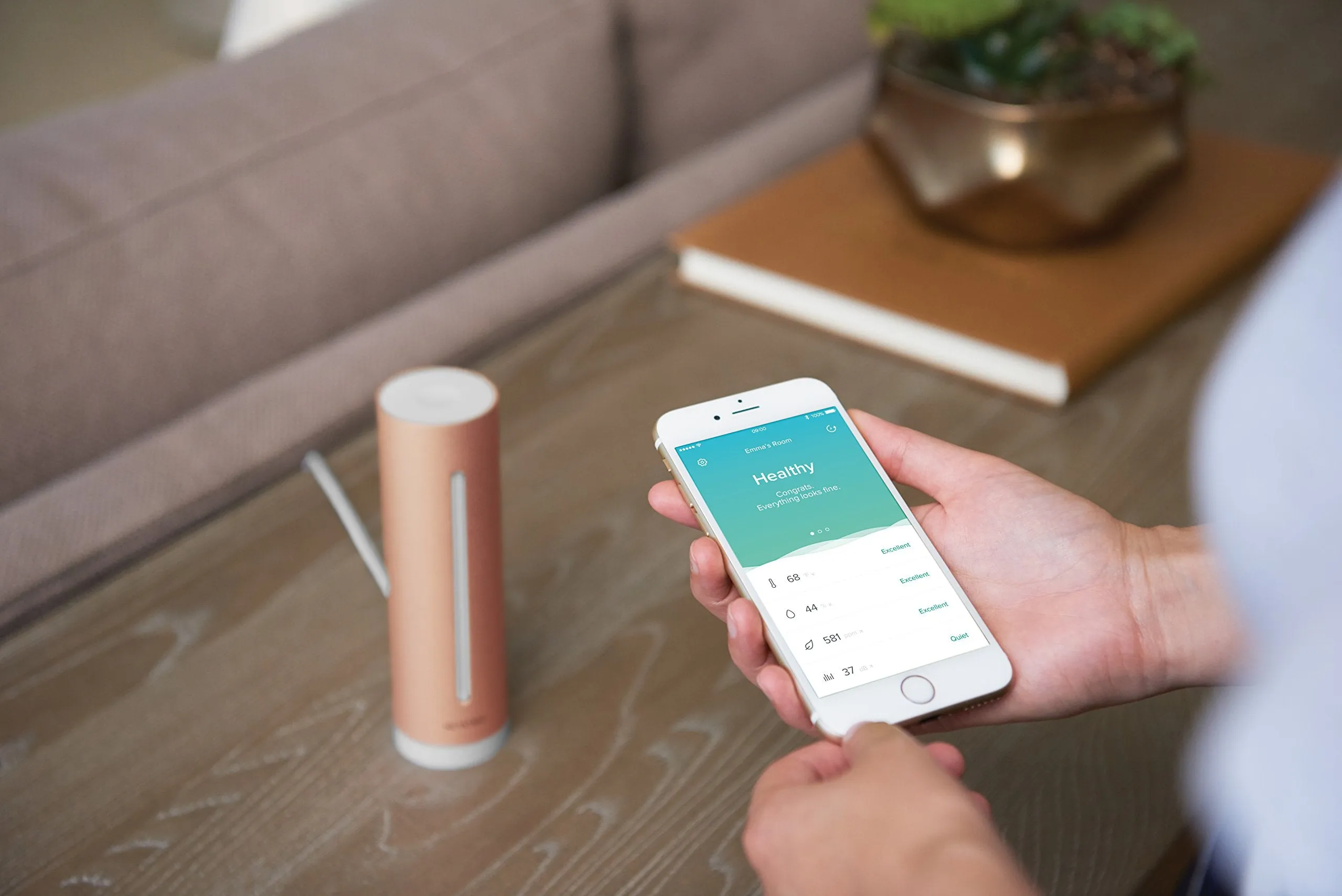 Netatmo Smart Indoor Air Quality Monitor (temperature, humidity, noise and CO2 sensors), NHC-UK